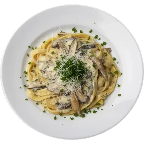 Wild Shiitake Fettuccine with Taleggio